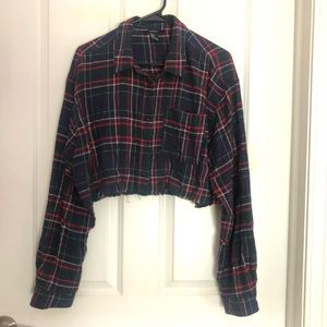 FOREVER 21 CROPPED FLANNEL